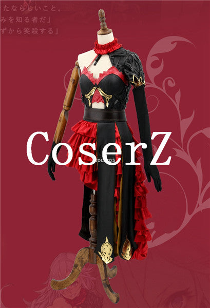 SINoALICE Cinderella Gunner Black Red Cosplay Costume