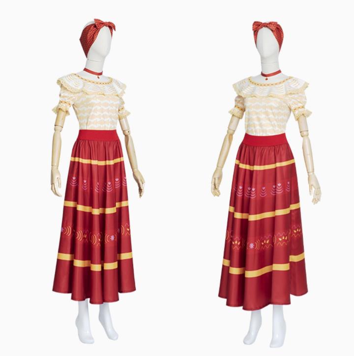 Embroideries Dolores Costume, Encanto Dress Dolores, Cosplay Costume Dolores,  Dolores Madrigal Encanto -  Denmark