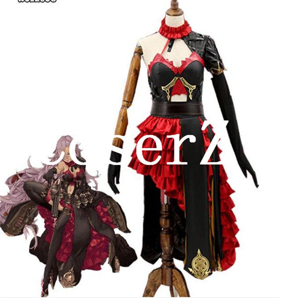 SINoALICE Cinderella Gunner Black Red Cosplay Costume