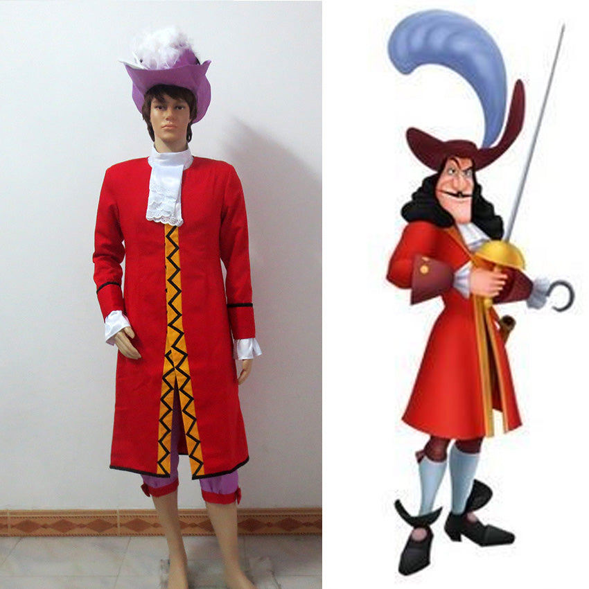 Captain Hook Cosplay Anime Peter Pan Costume Hat Halloween Carnival Su –  ACcosplay